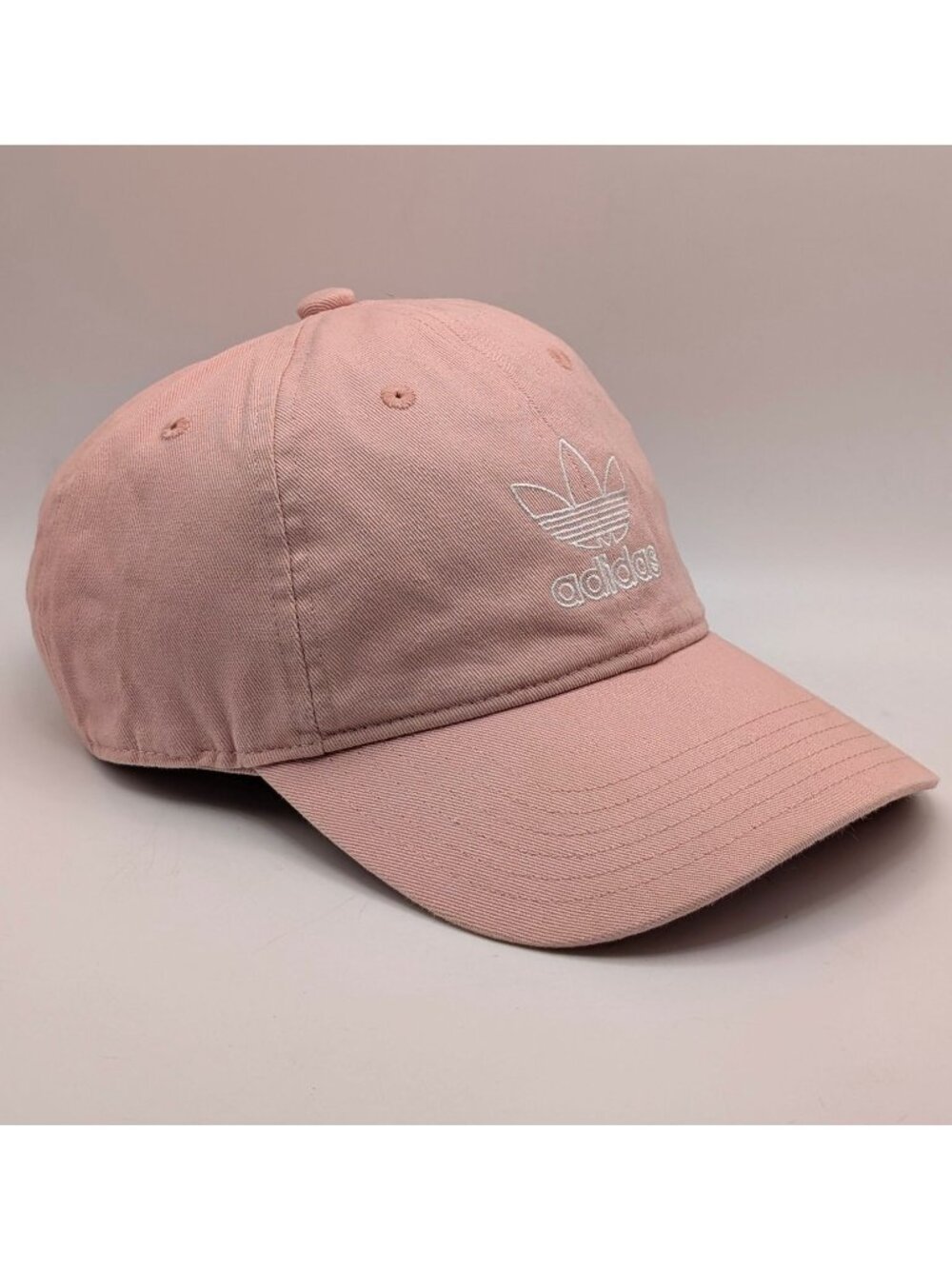 Adidas Light Pink White Hat Cap Workout Running Retro Y2K 90s Tennis Golf